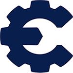 engrenagem personalizada com a forma de 'E' em referencia a EmiL MONTAGEM